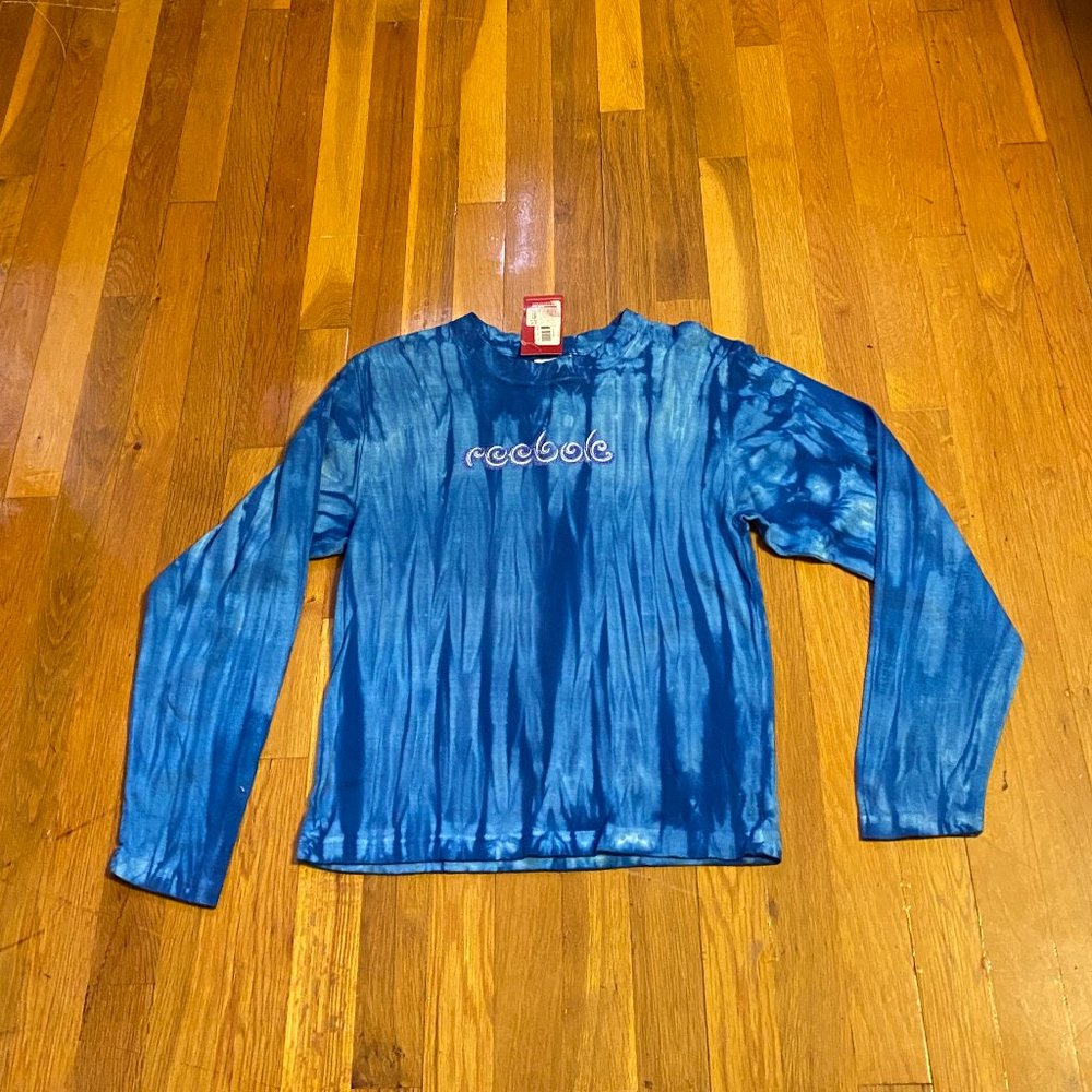 Reebok Blue Tie Dye L/S Shirt NWT